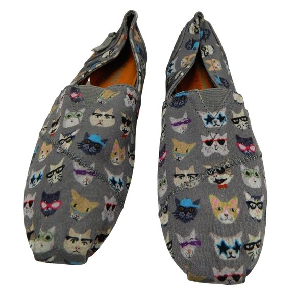 Size 7.5 Bobs Sketchers Memory Foam Cattitude Kitten Cat 2 Pairs Flats Slip On - Picture 9 of 16